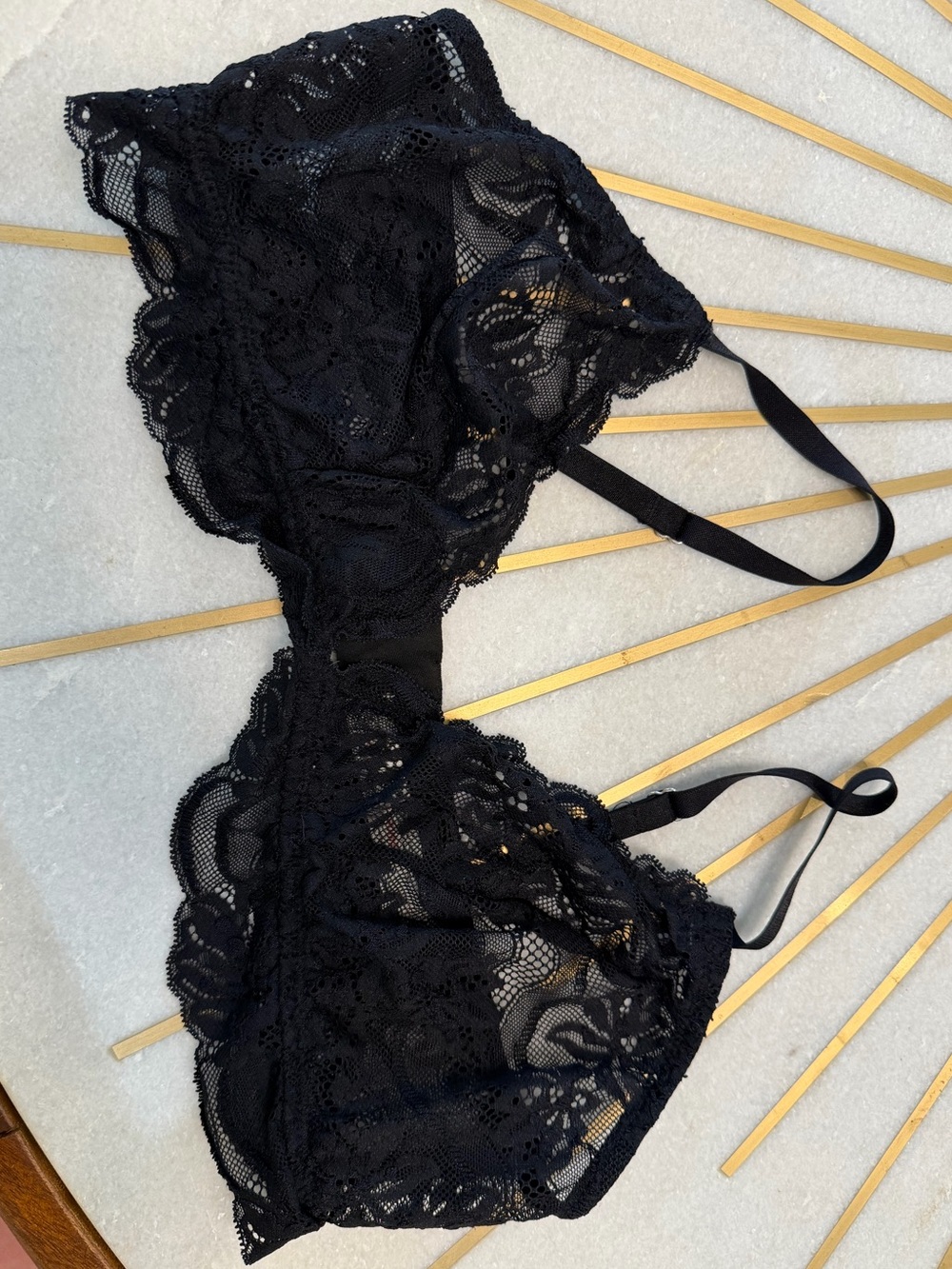 Free People Black Lace Bralette